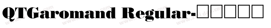 QTGaromand Regular字体转换